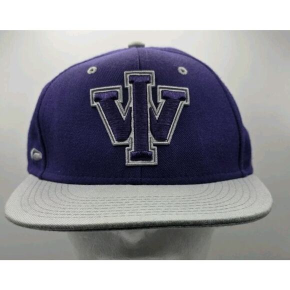 Iowa Wesleyan University Tigers Purple Pukka Snapback‎ Cap Baseball Hat NWOT - Picture 1 of 10